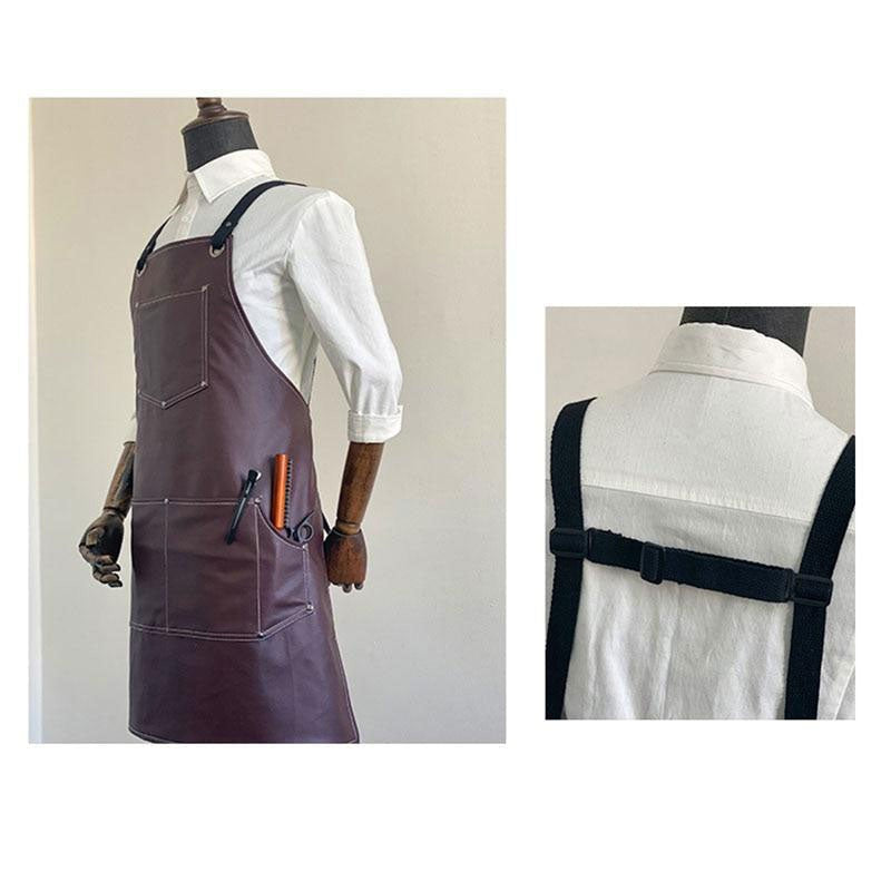 Tablier Cuir Vegan Marron