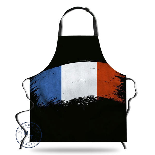 Tablier de Cuisine Bleu Blanc Rouge