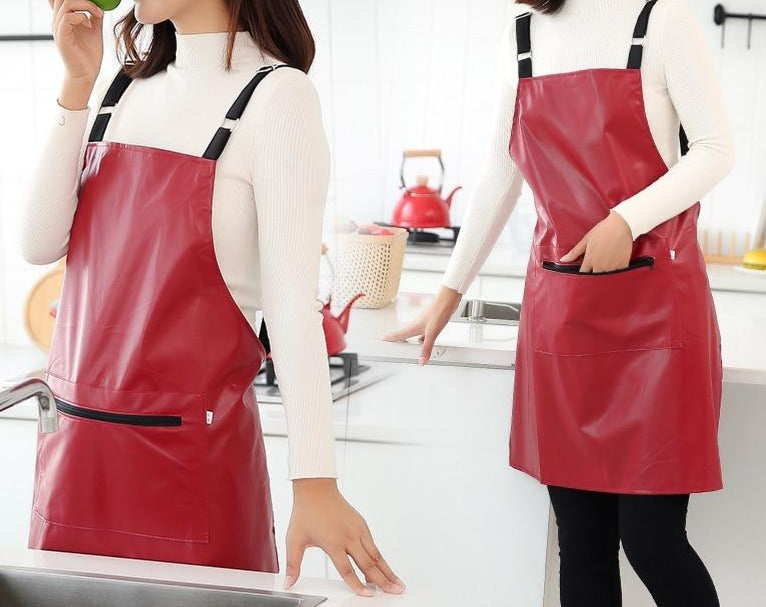 Tablier de Cuisine Imperméable Rouge