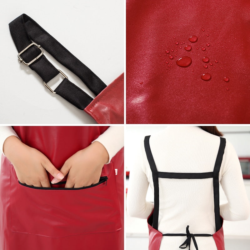 Tablier de Cuisine Imperméable Rouge