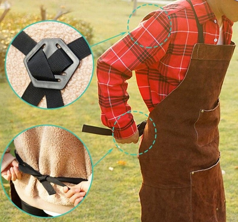 Tablier Cuir à Sangles Croisées