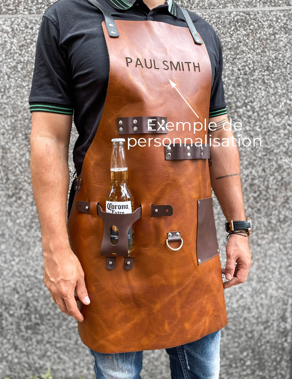 Tablier Barbier Cuir