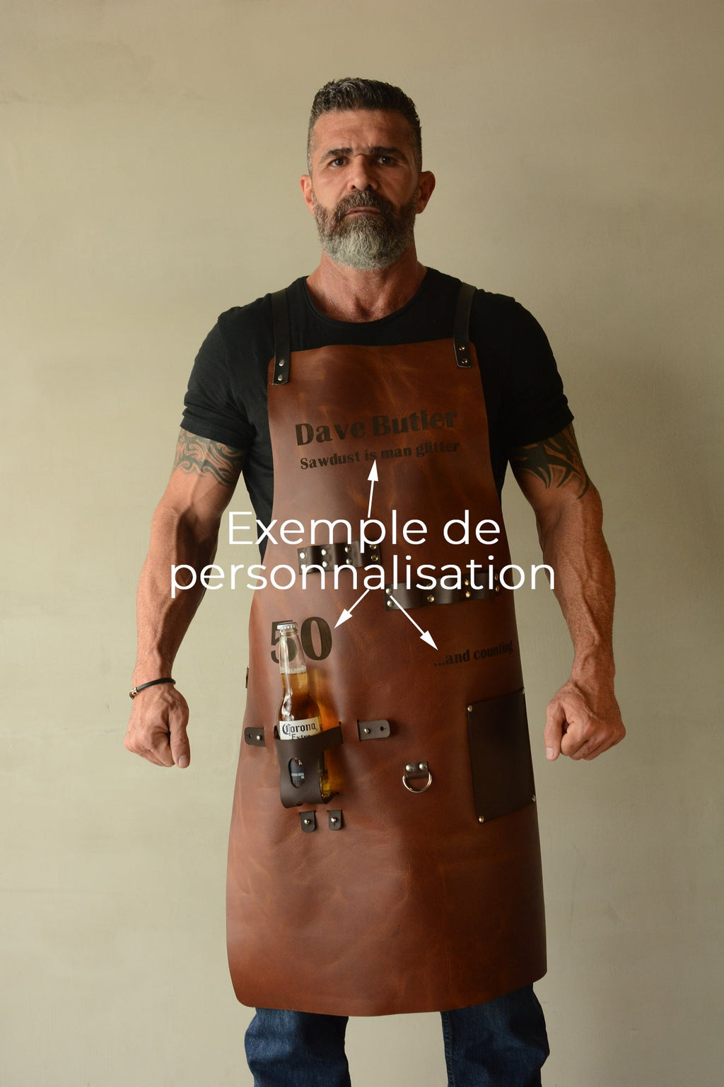 Tablier Barbier Cuir