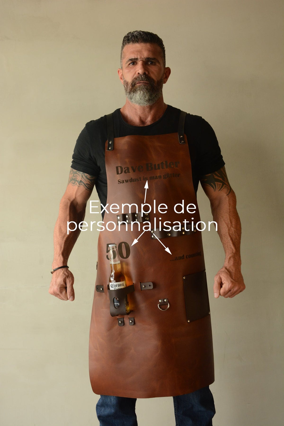 Tablier Barbier Cuir