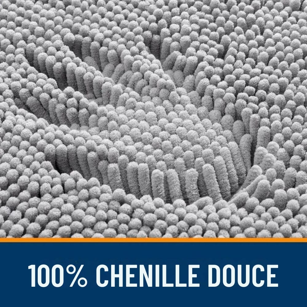 Tapis de Bain Gris Chenille Confort+